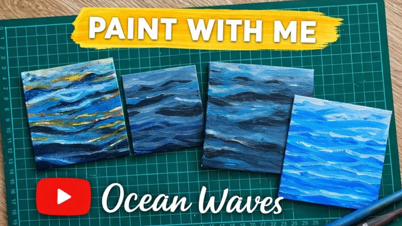 Ich hole mir das Meer auf die Leinwand 🌊🎨 | 4 Leinwände, 4 Meere