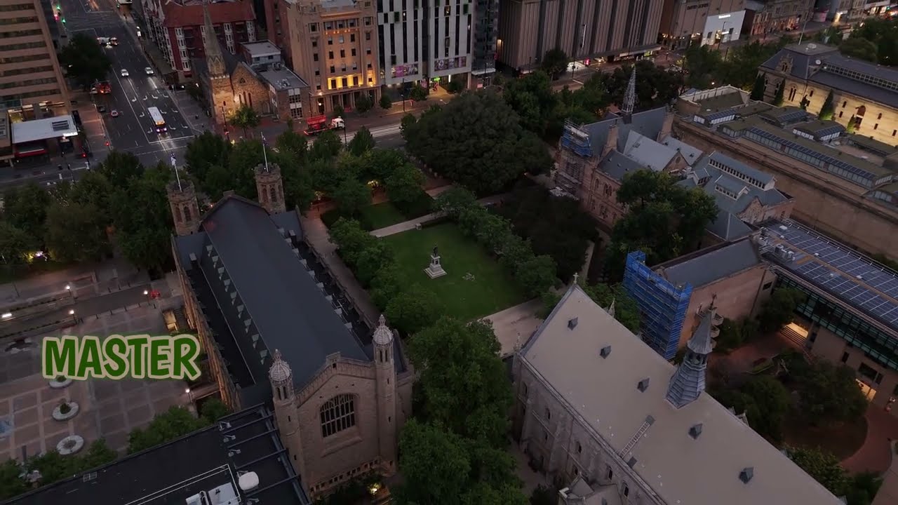 ADELAIDES HISTORIC BUILDINGS ABOVE RIVER TORRENS