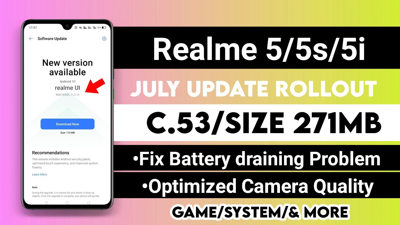 Realme 5/5s/5i July update C.53 Rollout | Realme 5 C.53 july update | Realme 5s july update | Bugs ?