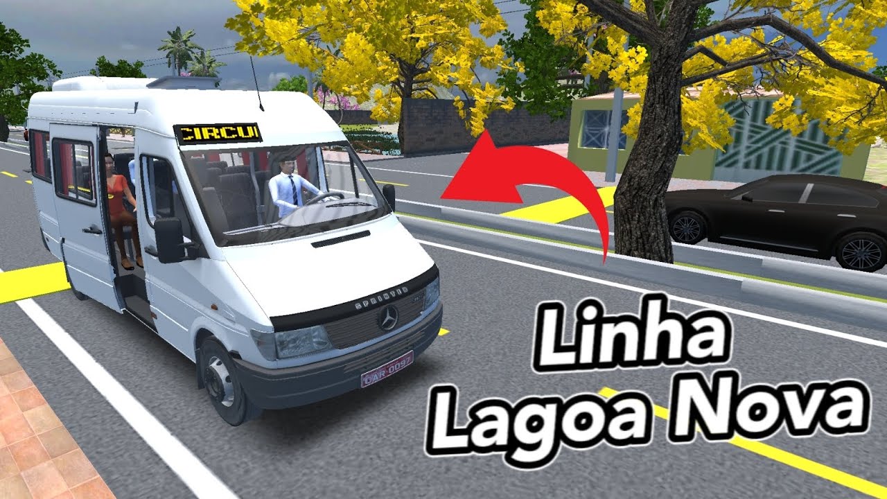 Circulando na Linha Lagoa Nova com a Van Sprinter 412D - Proton Bus Simulator Urbano