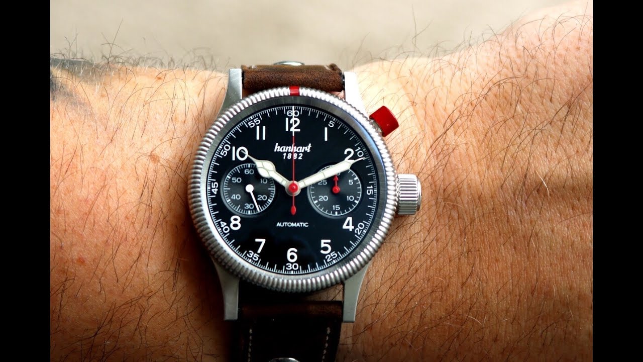 Hanhart Pioneer MK I : Monopusher Chronograph with modified 7753.