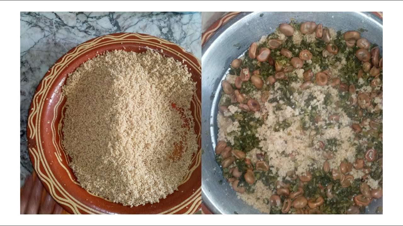 الحلجة بالبقولة والفول مفتولة باليد  صحية وبنينة في هاد البرد👌