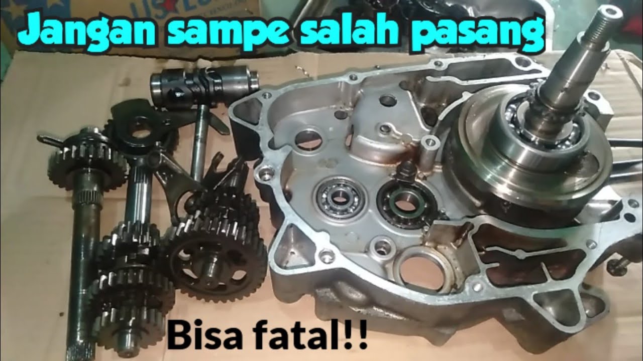 Cara pasang gigi transmisi motor honda blade / supra x125