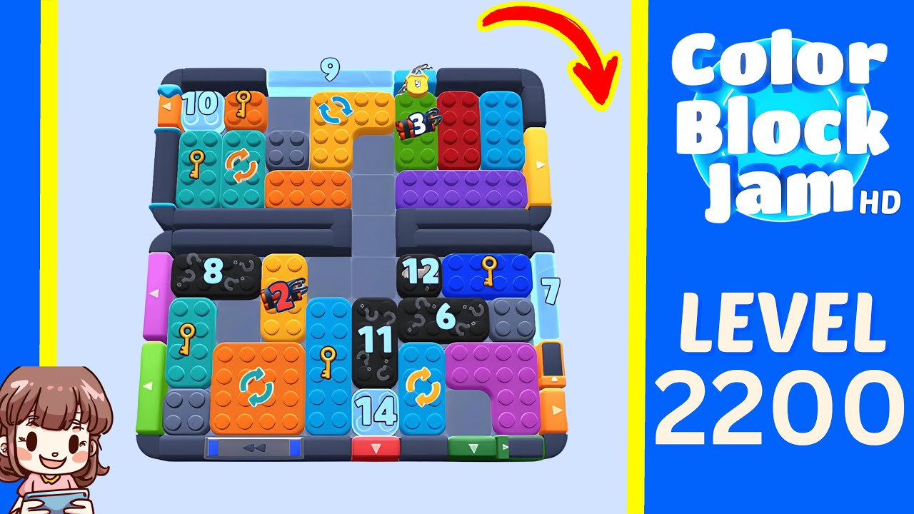 Color Block Jam Level 1290 (2200) Solution Walkthrough