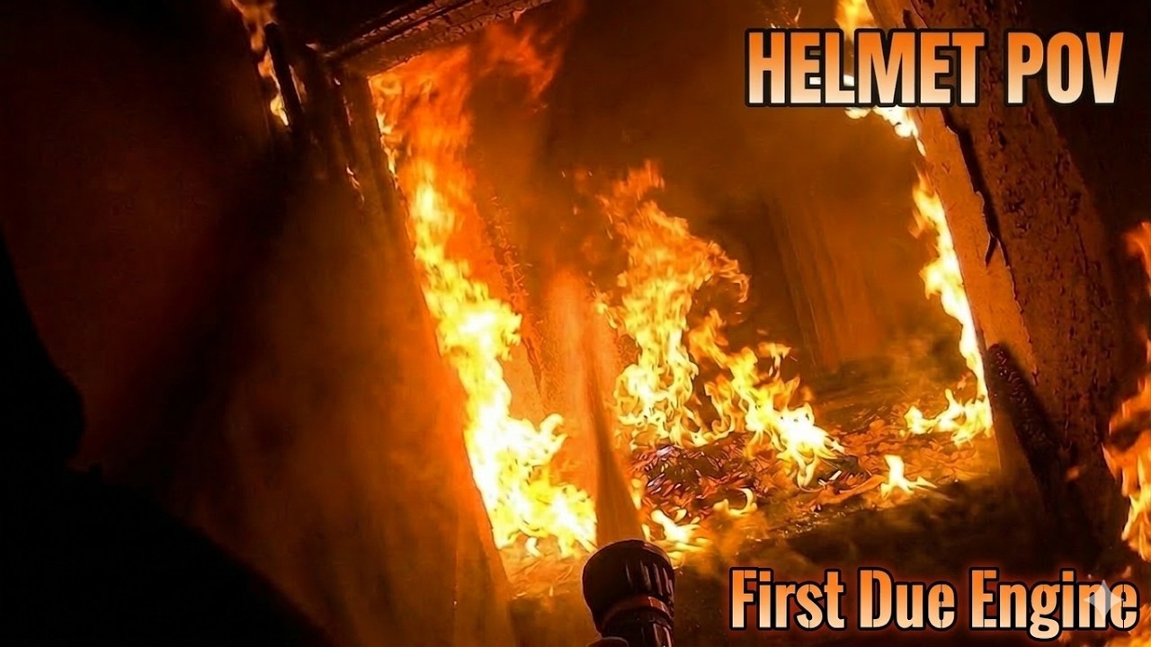 First Due Engine Residential House Fire | Nozzle Man Helmet POV