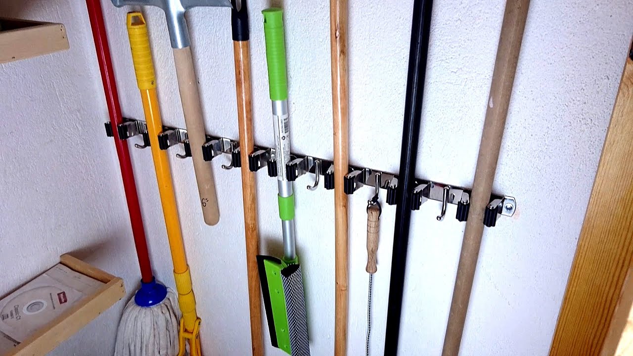 Every Home Needs This Wall Mounted Mop and Broom Holder and Hanger!