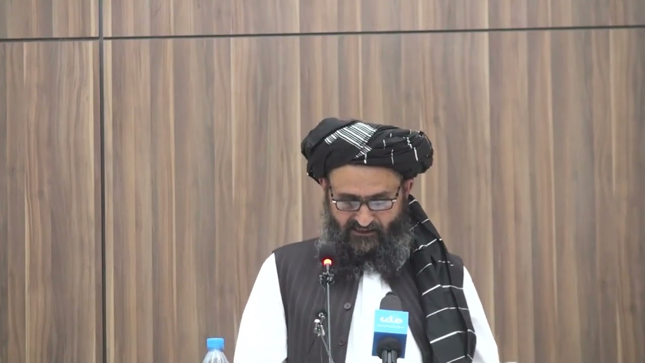 ‎ملا عبدالغني برادر اخوند په هرات کې جوړې شوې سترې اقتصادي غونډې ته وینا