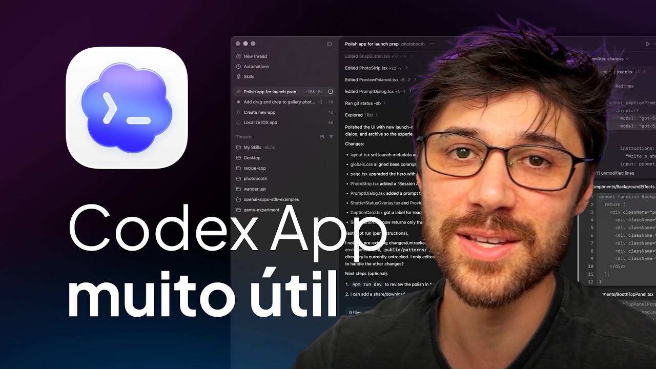 Testei o Codex App: 3 Projetos Ao Mesmo Tempo com Agentes de IA (Multi-Agent Dev)