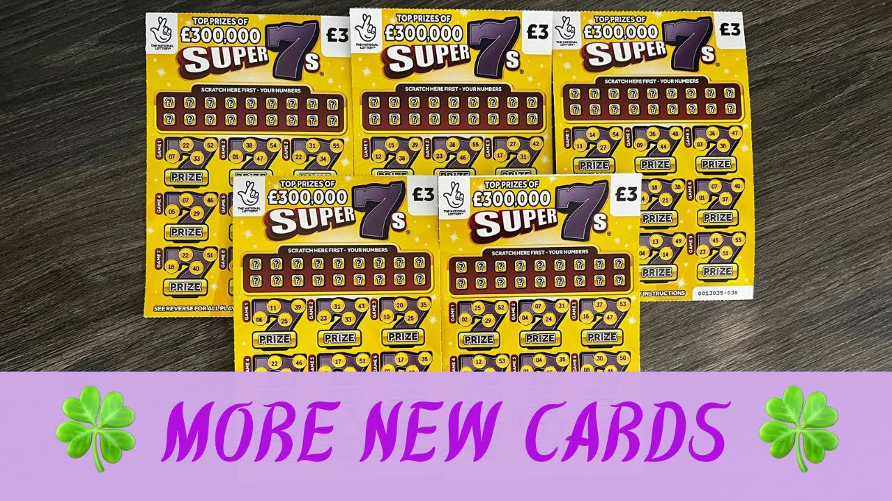 🍀 £15 OF THE NEW SUPER 7’s £3 SCRATCH CARD FROM THE NATIONAL LOTTERY 🍀
