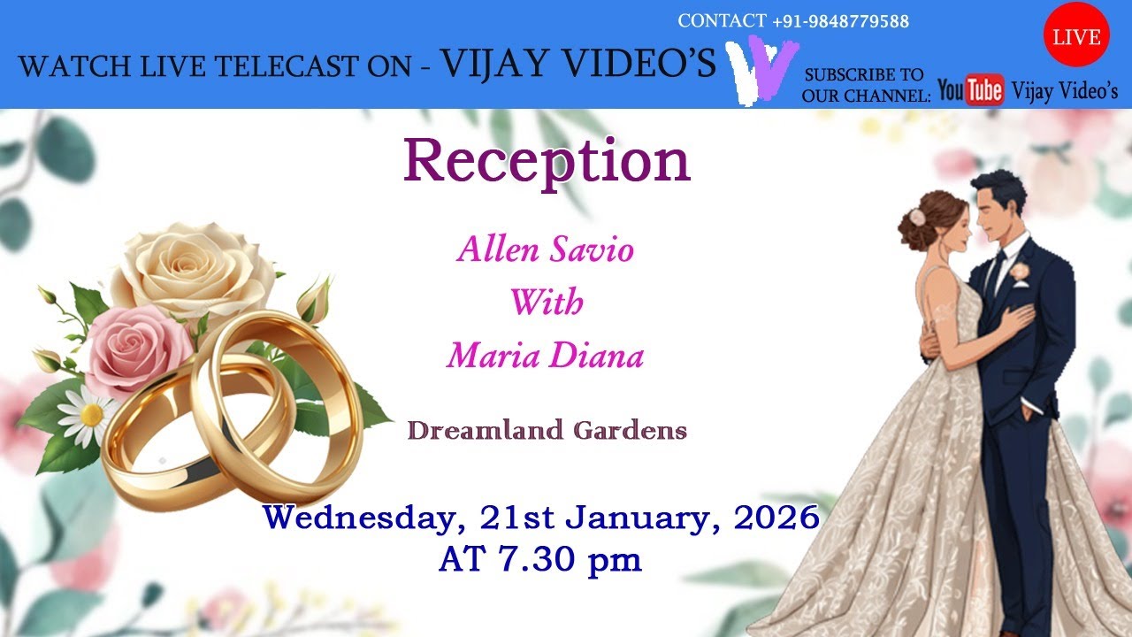Allen Savio & Maria Diana | Wedding Reception | 21-1-26