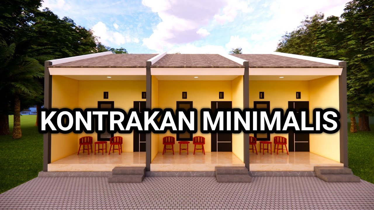 Desain Kontrakan Minimalis Di lahan 10x10 m DESAIN KONTRAKAN 3 PETAK