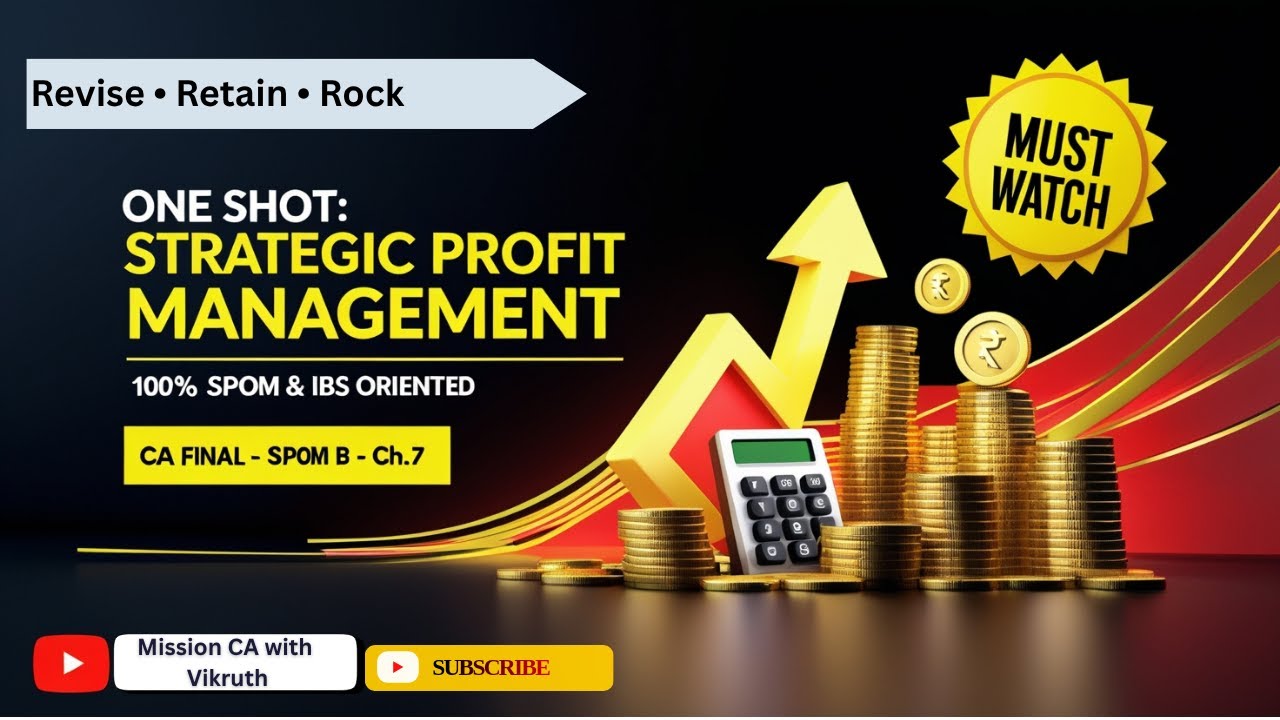 CA Final SPOM Set-B Chapter 7 Strategic Profit Management -Practical Sums - Fully Covered