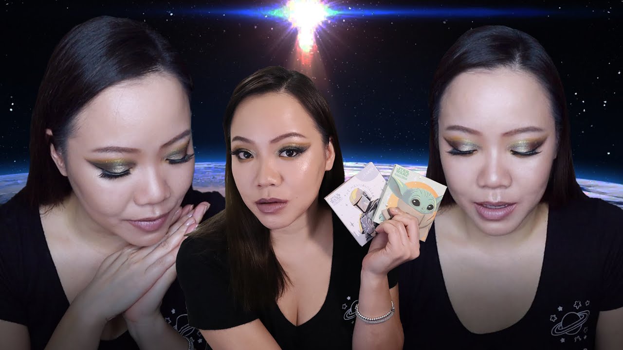 COLOURPOP X STAR WARS EYESHADOW TUTORIAL | Darth Vader + The Child (Grogu) Palettes | AnnieKoyo