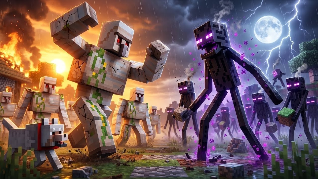 Iron Golem Army vs Enderman Army | Minecraft Mob Battle Animation | Episode 5