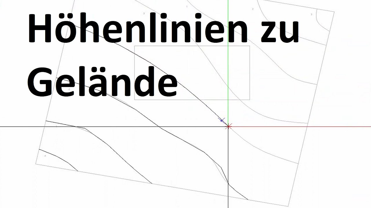 Digitales Geländemodell samt Planum aus Höhenlinien erstellen