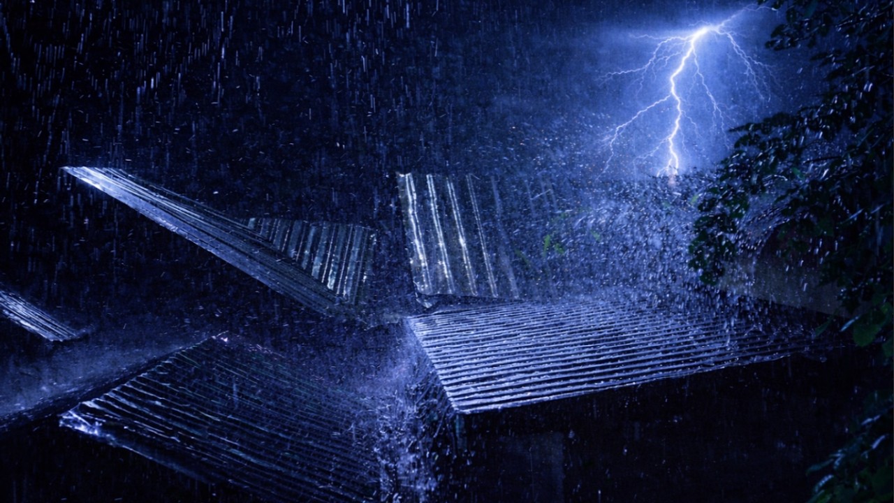 Real Rain on Roof – Insomnia Relief with Heavy Rain Sounds