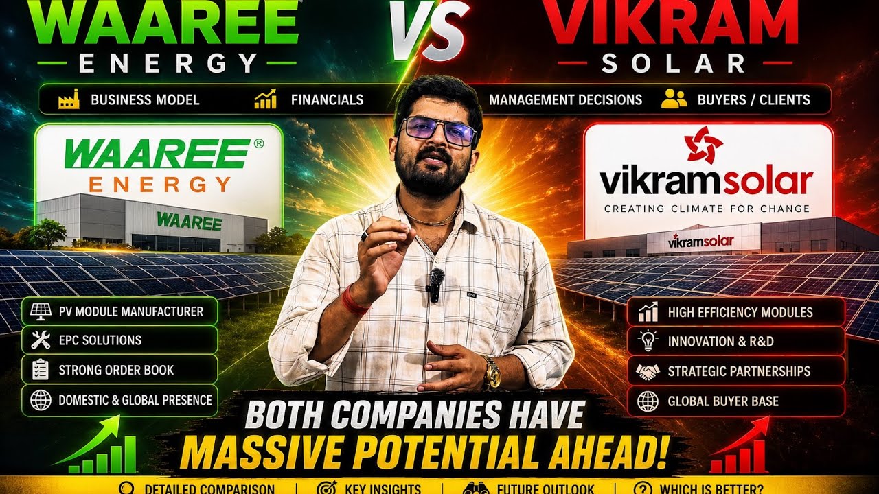 Waaree Energy vs Vikram Solar | The Solar King? ☀️📈