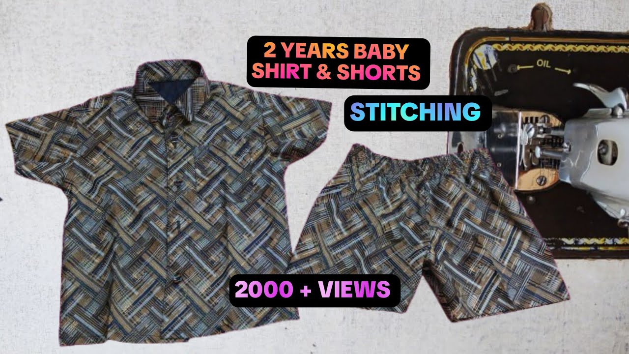 Baby boy shirt and shorts l 2 year baby boy shirt and shorts stitching l easy steps l