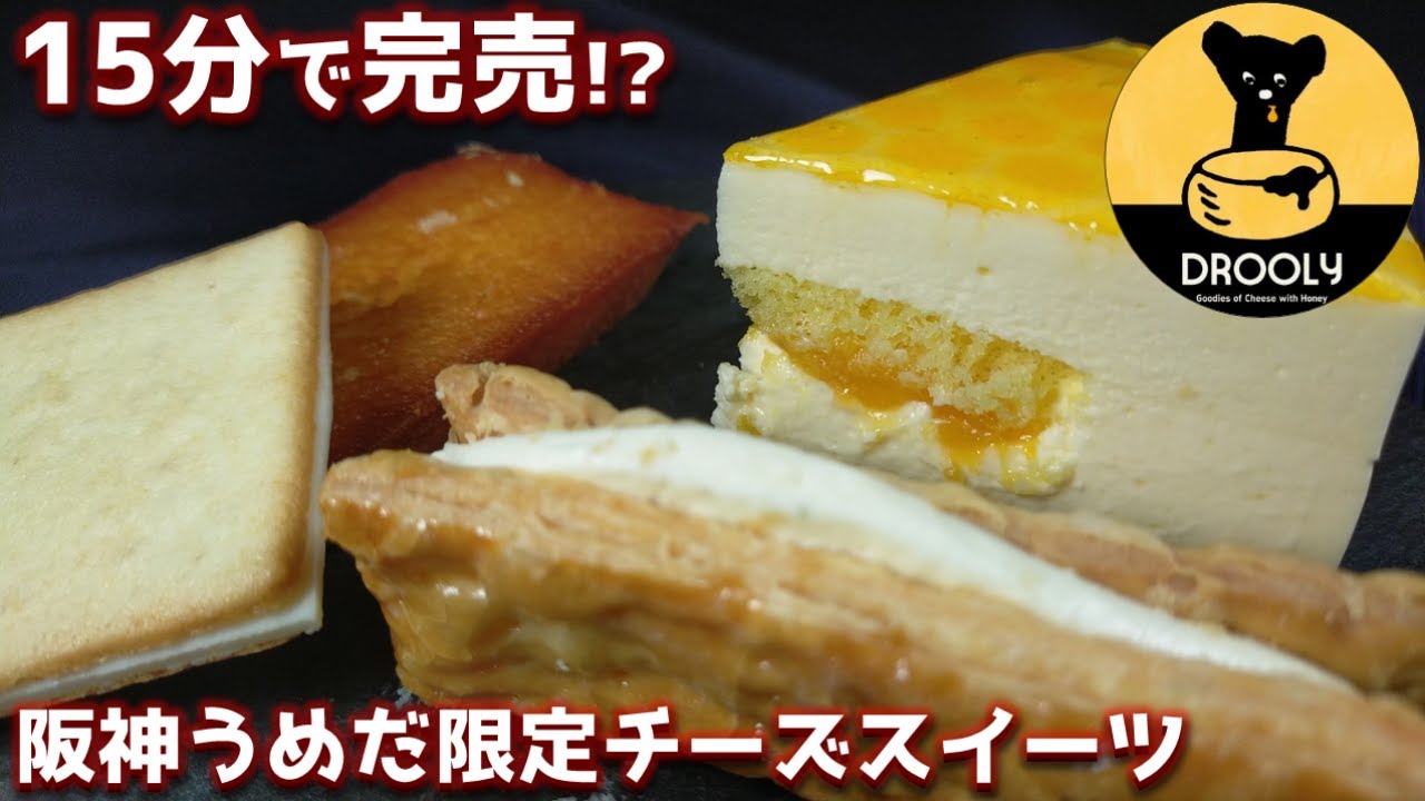 【超人気】開店15分で完売！大阪の阪神うめだ店限定 超人気スイーツ DROOLY(ドローリー)を食べ比べ【チーズスイーツ】【大阪限定グルメ/大阪土産/デパ地下】