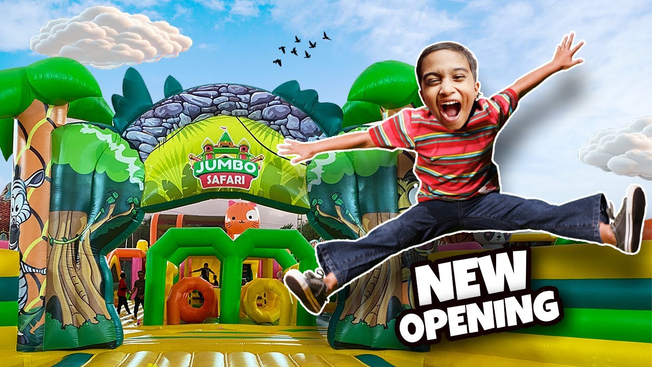 JUMBO SAFARI | WORLD LARGEST JUMPING HOUSE | JUMBO JUMP SAFARI PARK (Fahad Bhai Official)