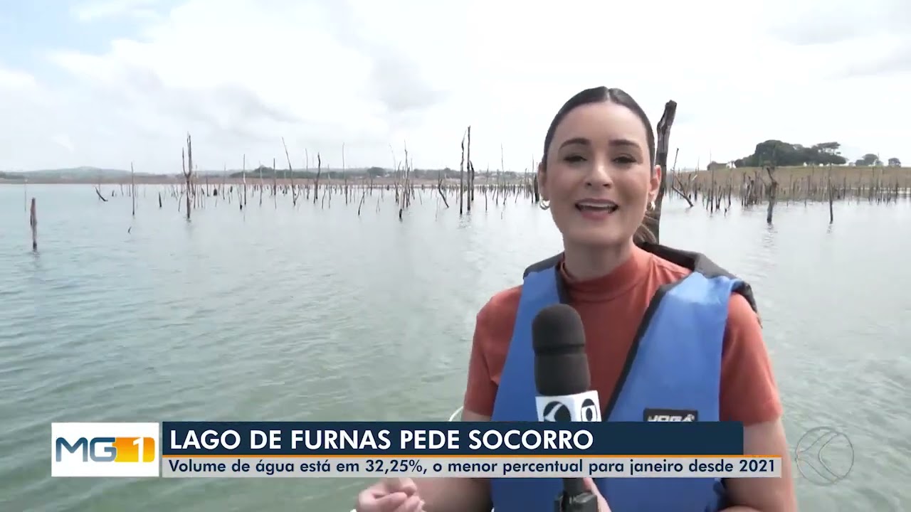 Lago de Furnas está com nível baixo de água 