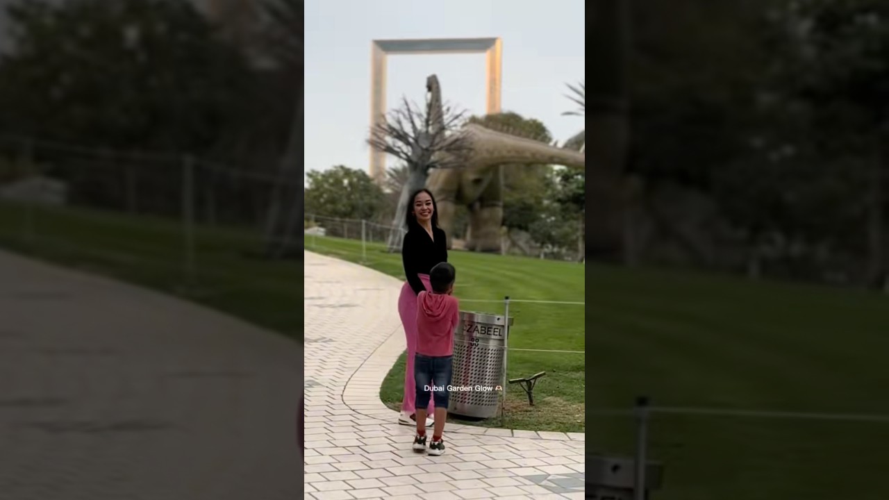 Exploring Dubai Garden Glow with my mama! ✨ Glowing in the dark!