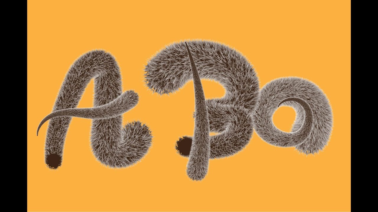 Illustrator Furry Letter | furry shape |creating in Adobe illustrator CC 2017