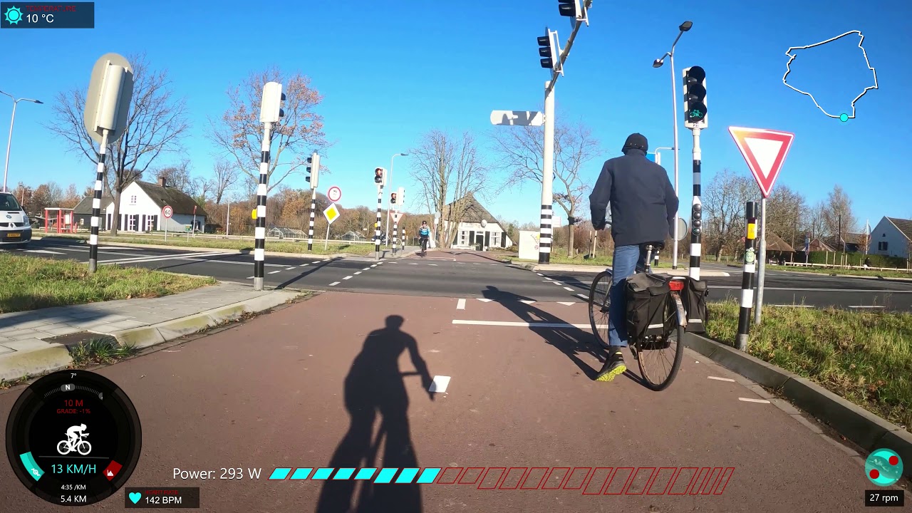 Europe cycling tour:  4K Full Ride from Utrecht to Bunnik to De Bilt