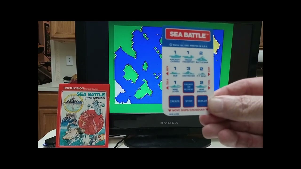 Retro Gaming TEST video filming for MATTEL Intellivision Sea Battle (1980) & it still plays GREAT!