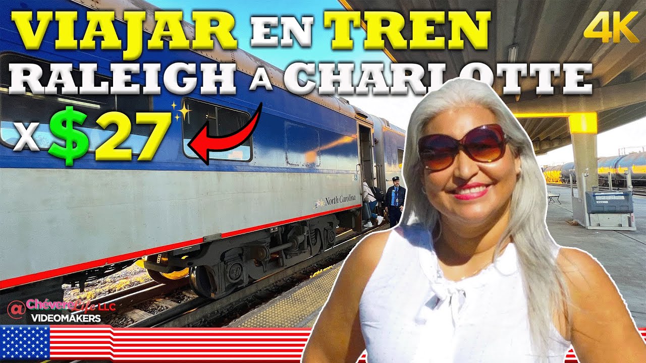 Como VIAJAR ECONOMICO en TREN dentro de USA / charlotte