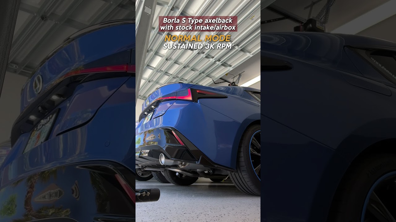 BORLA S-TYPE vs STOCK exhaust comparison 2021-2025 Lexus IS350