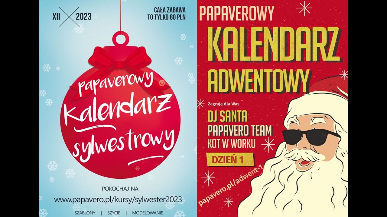 Papaverowy kalendarz sylwestrowy 2023