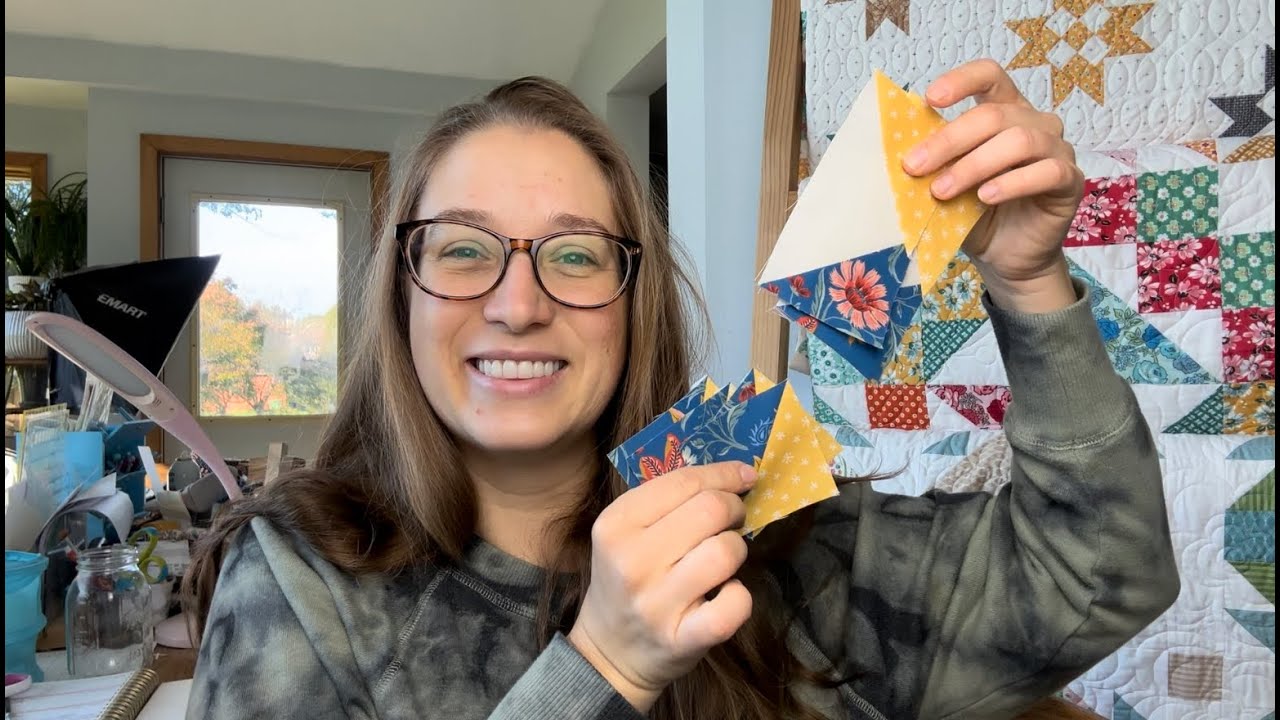 Making Half Squares Triangles and Flying Geese- Starry Cabin Quilt Along- Week 2