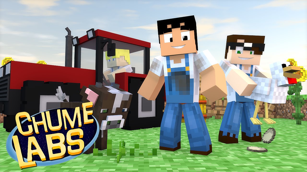 Minecraft: UM DIA NA FAZENDA! (Chume Labs 2 #66)