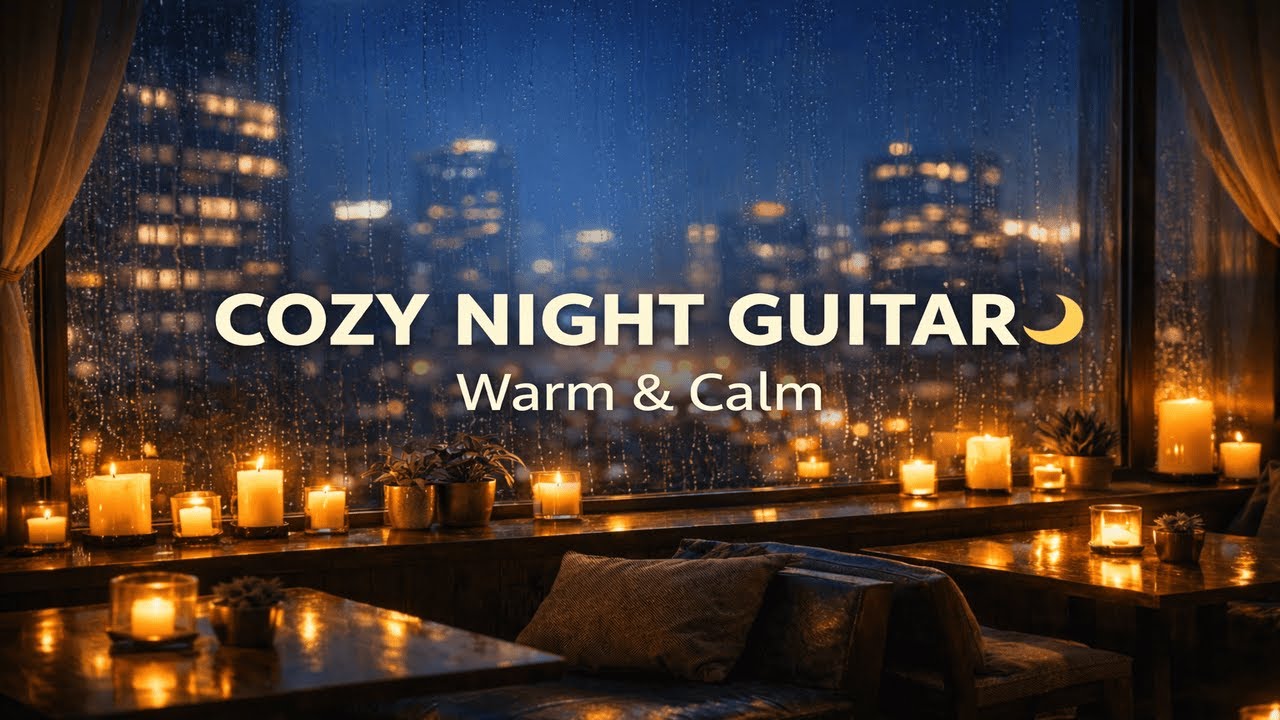 Cozy Late Night Acoustic Guitar ✨ Warm & Calm Background Music for Relaxing