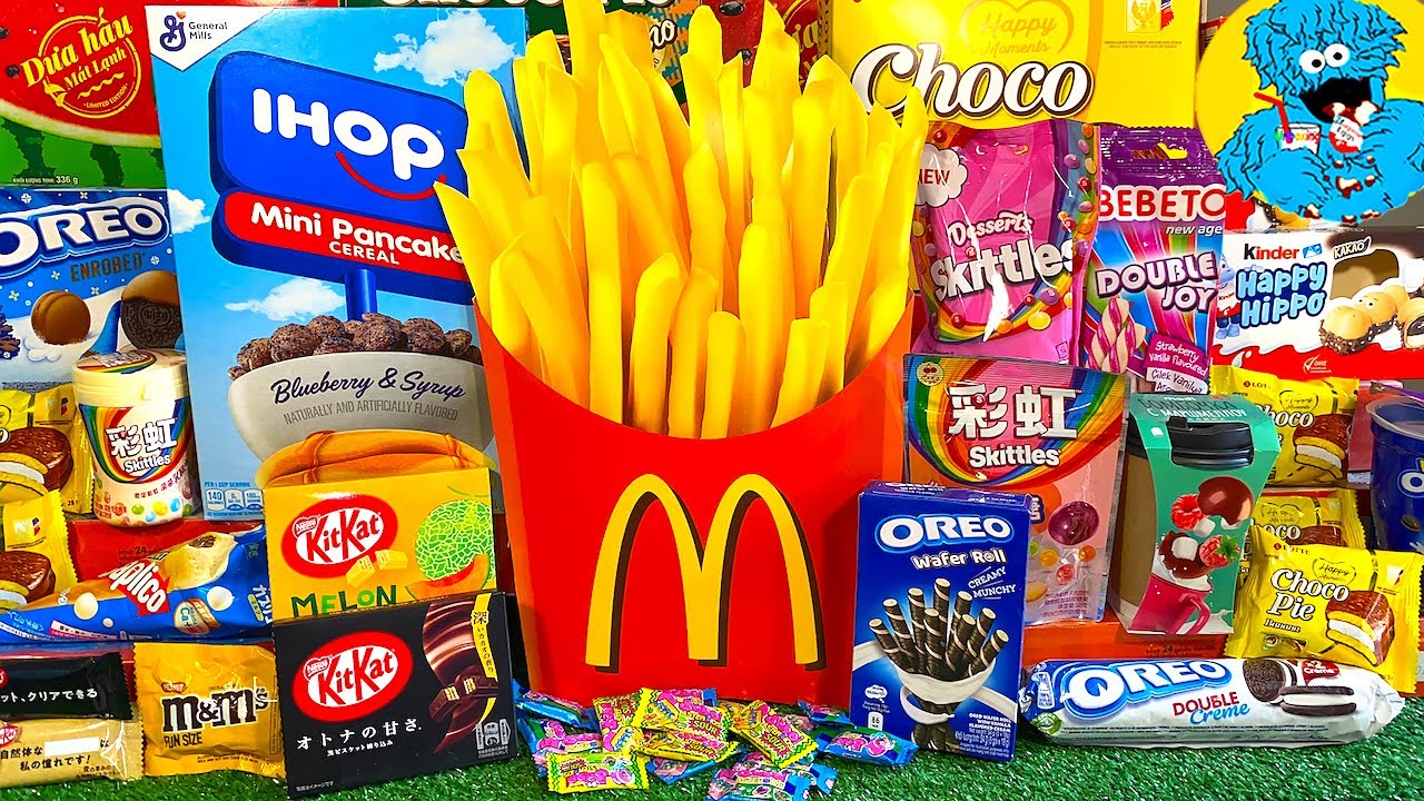 Мега Еда! Распаковка Вкусняшек и Дегустация. Unboxing and Degustation Foods M&M's Oreo, Kit Kat