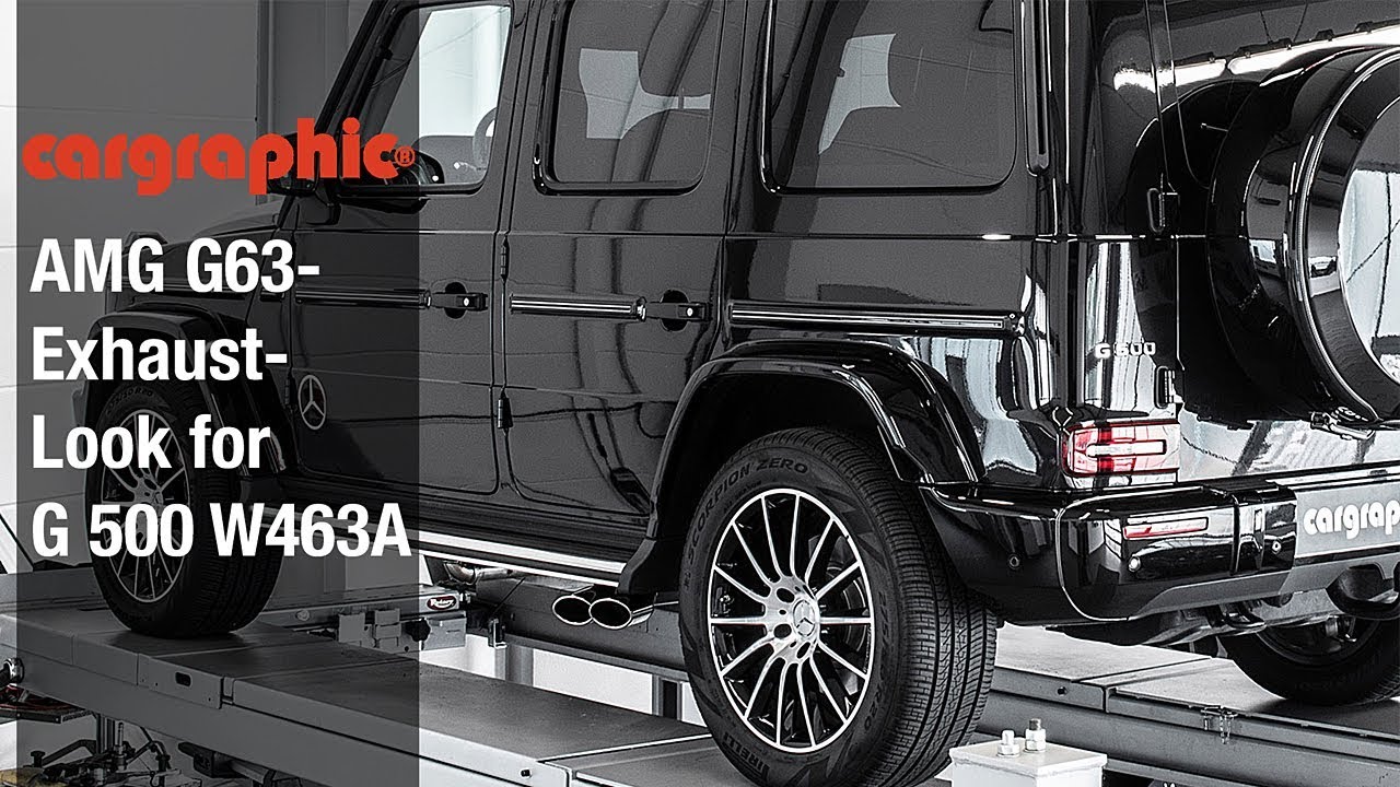CARGRAPHIC G63-Look Sport Exhaust Conversion for Mercedes G-Class G500 W463A 2019 Sport Auspuff