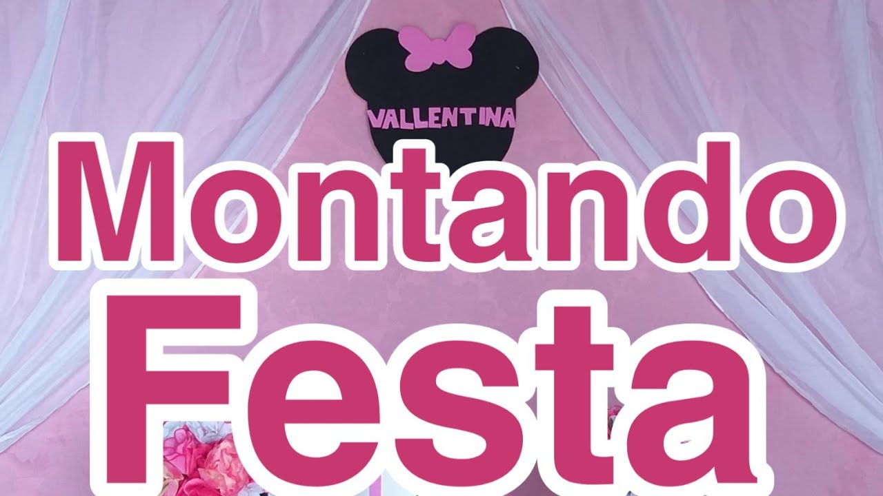 Decoração de festa Minnie Rosa
