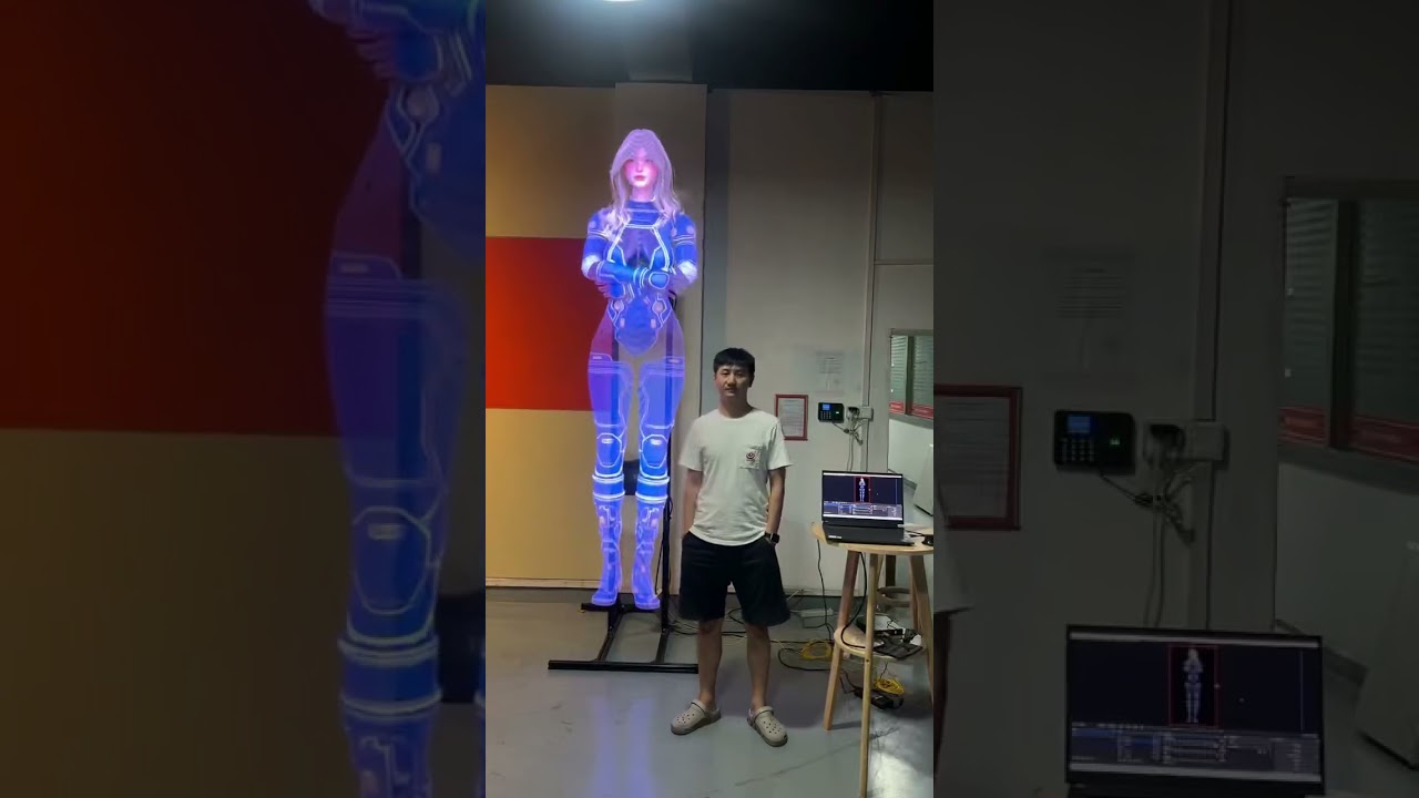 3D Hologram Led Fan APP Wifi Cloud Control High Resolution Indoor 3D Holographic Advertising Display