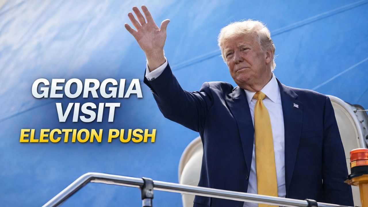 U.S. President Donald Trump Takes Off from Washington, D.C. to Georgia Amid Election Season
