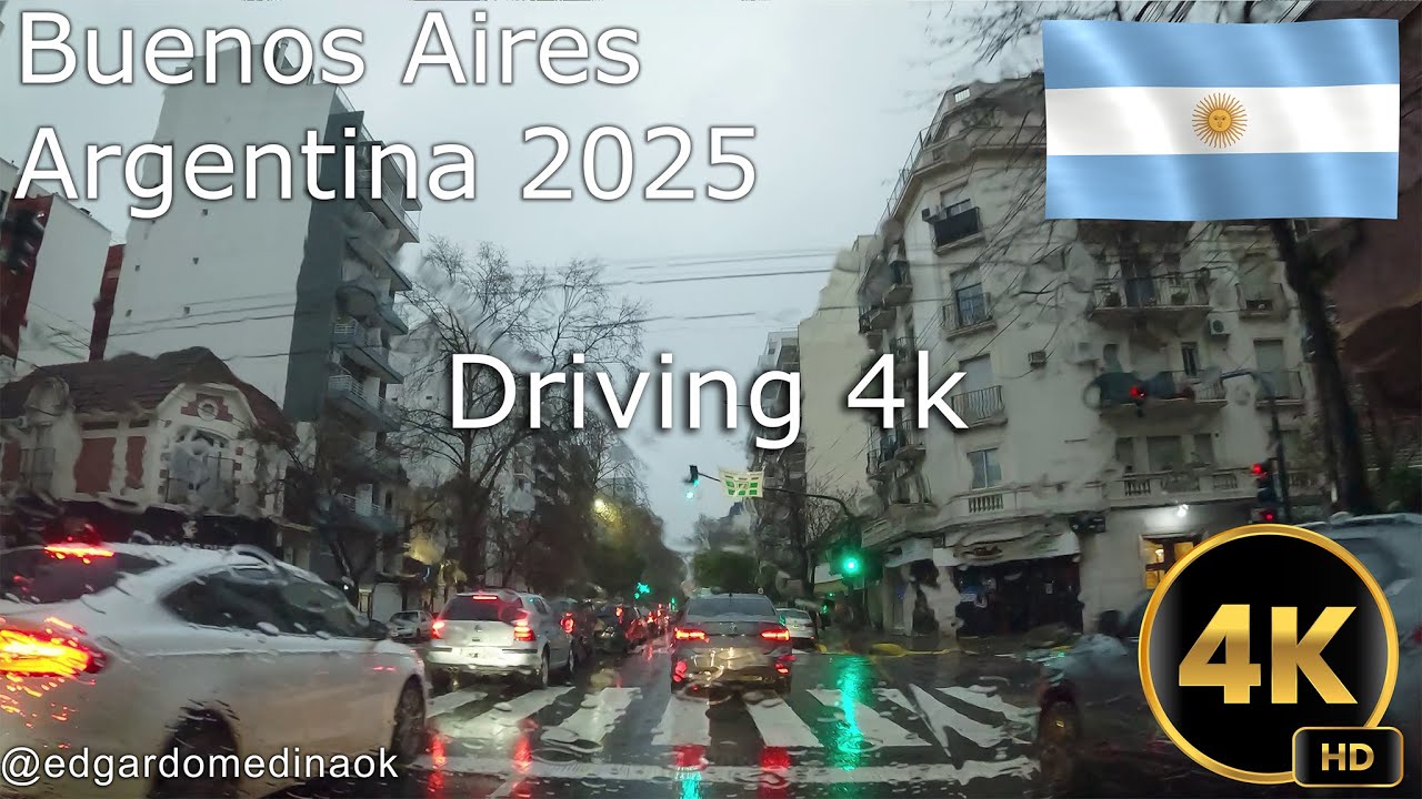 Buenos Aires 2025 Driving in the Rain (Driving 4k)