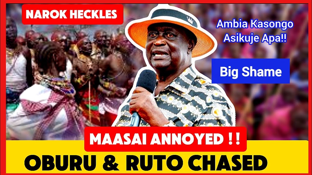 RUTO CAN'T BELIEVE AS OBURU OGINGA ALMOST WALKED OUT IN NAROK!! ANNOYED HUSLERS TEARS  THEM!