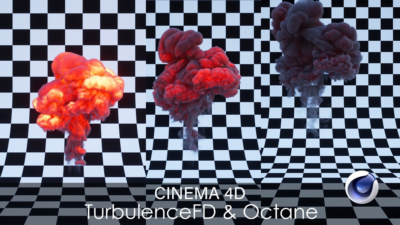 Анимация огня C4D — Turbulence FD и Octane Render 💥