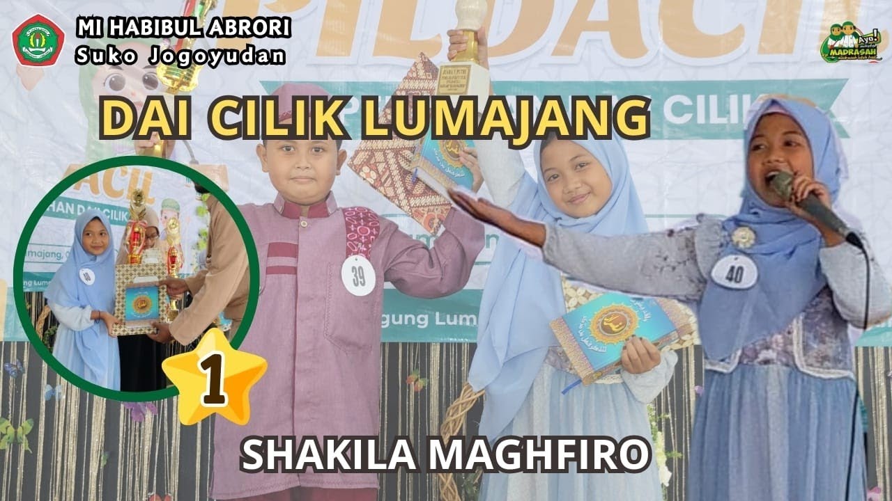 Juara 1 Pildacil Kategori Putri se-Kabupaten Lumajang di Masjid Agung KH. Anas Mahfudz Lumajang