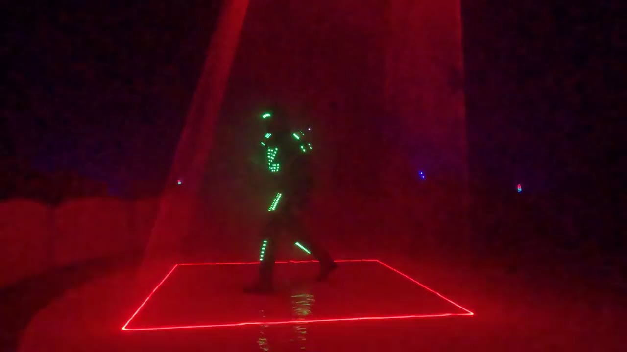 Front row seats watching the amazing Laser Man and laser show @CircusFuntasia1  Newton Abbot, Devon