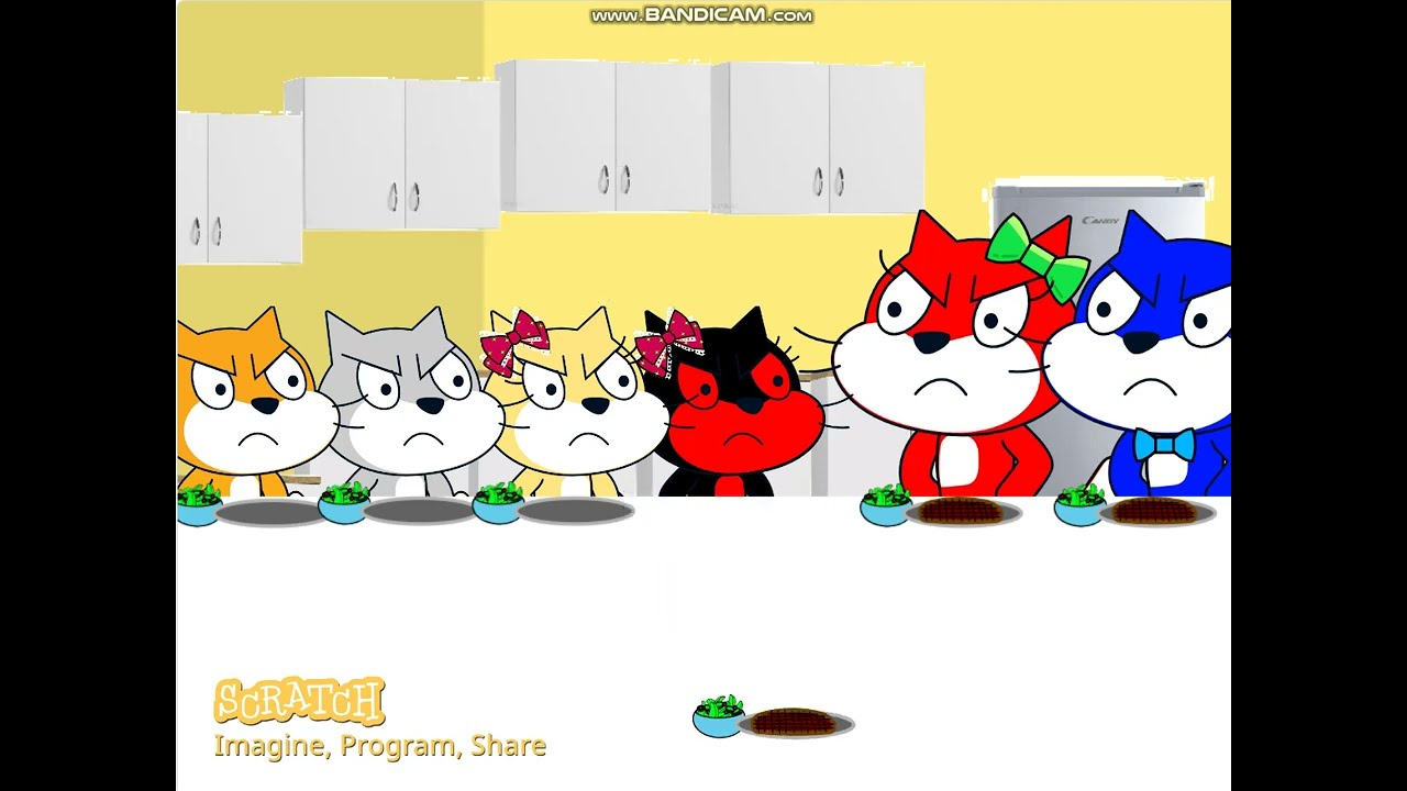 Evil Stephanie Cat refuses to eat dinner/GROUNDED
