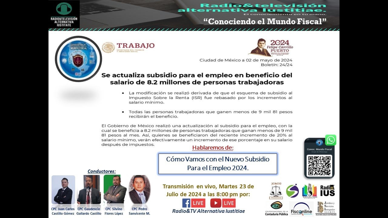 Conociendo el Mundo Fiscal - 23/Jul/2024 - Programa 112.