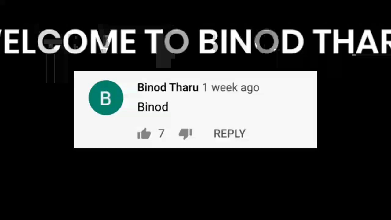 Binod Tharu Real YouTube Channel🔥🔥 i am real binod #binodtharu #binod