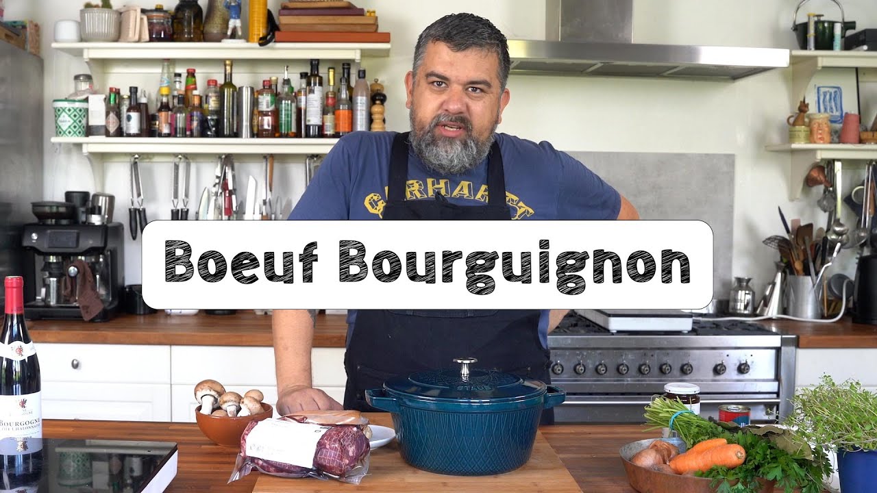 Boeuf Bourguignon - Dejlig efterårsmad lige direkte fra gryden! Oksekød, bourgogne og kærlighed.