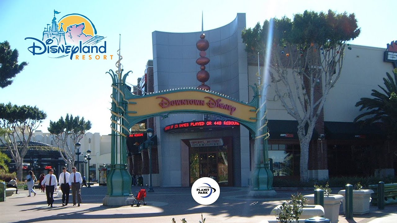 Downtown Disney District Virtual Tour at Disneyland Resort California (Feb 2002)